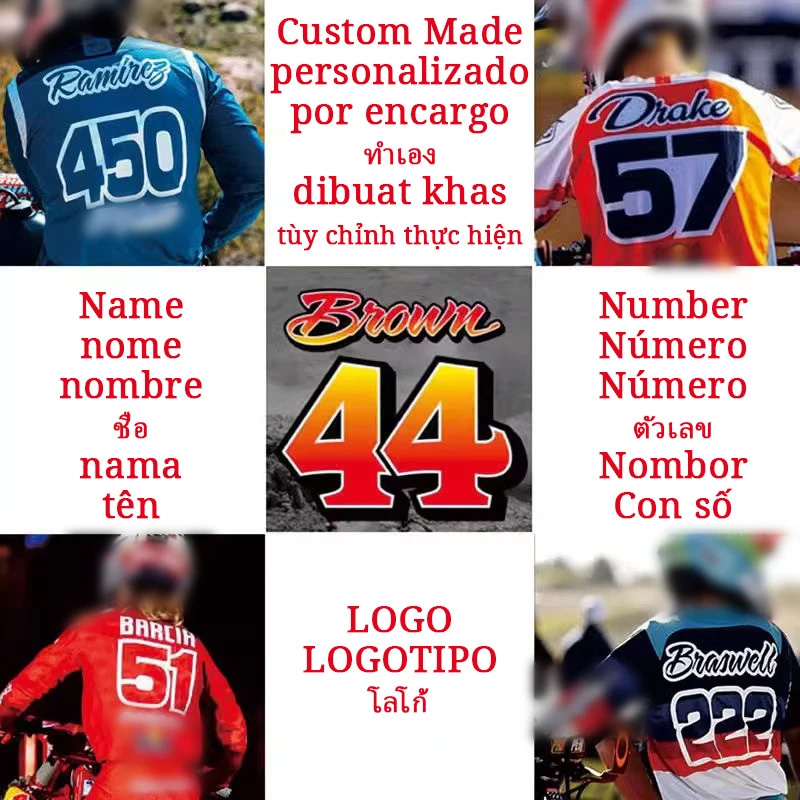 Motocross Gear Set Grey Name N - Motorcycle Gear Bundle ulasan dan harga