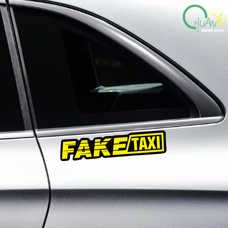 Yellow Fake Taxi Logo Pvc Wate - Motorcycle Gear Logo ulasan dan harga